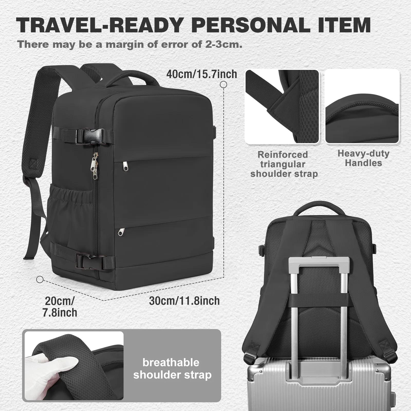Sac de cabine Ryanair 40x20x25, sac à dos de voyage à compression sous vide pour hommes et femmes, s