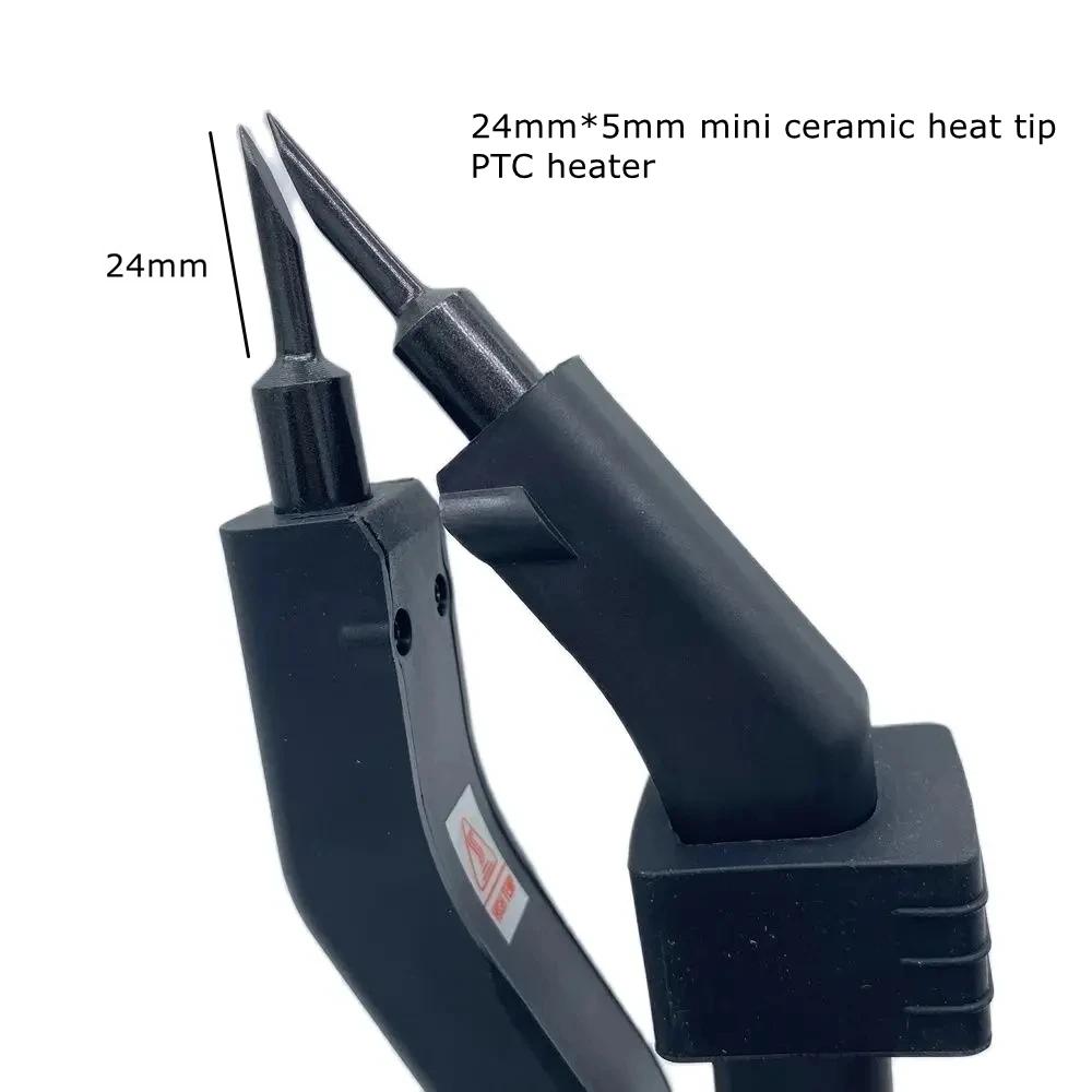 Connecteur thermique pour cheveux JR-609C 24 mm, mini, pointe chauffante noire, température contrôla