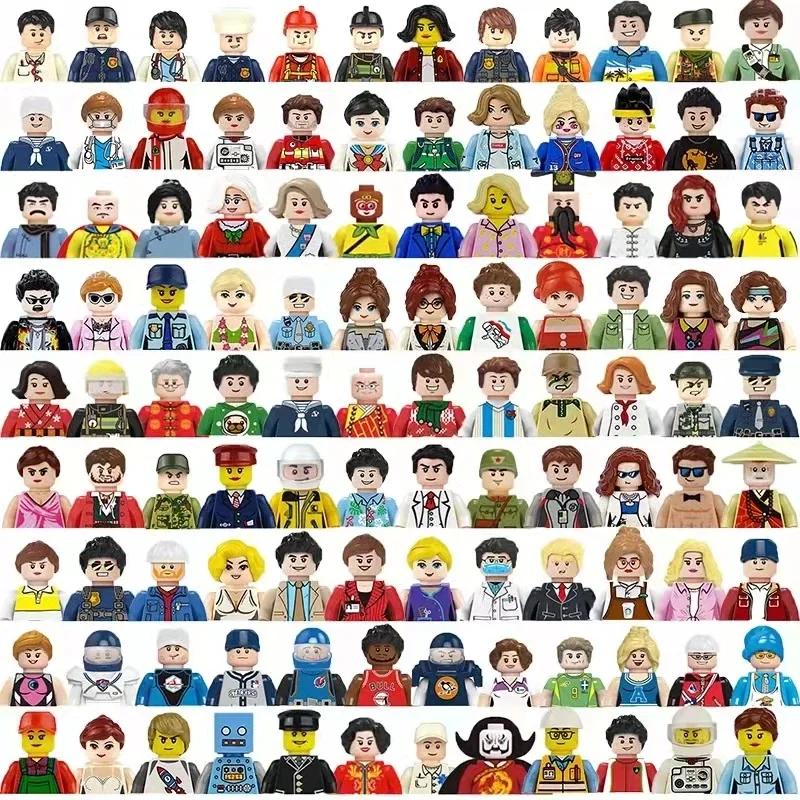 5000 styles aléatoires Norepeat ville figurines personnages de film travailleur Police soldat Ninja