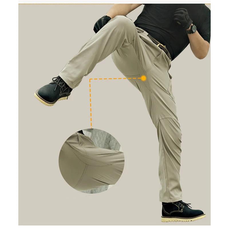 Pantalon décontracté slim fit pour homme, printemps-été, plusieurs poches, micro-élasticité, pour vo