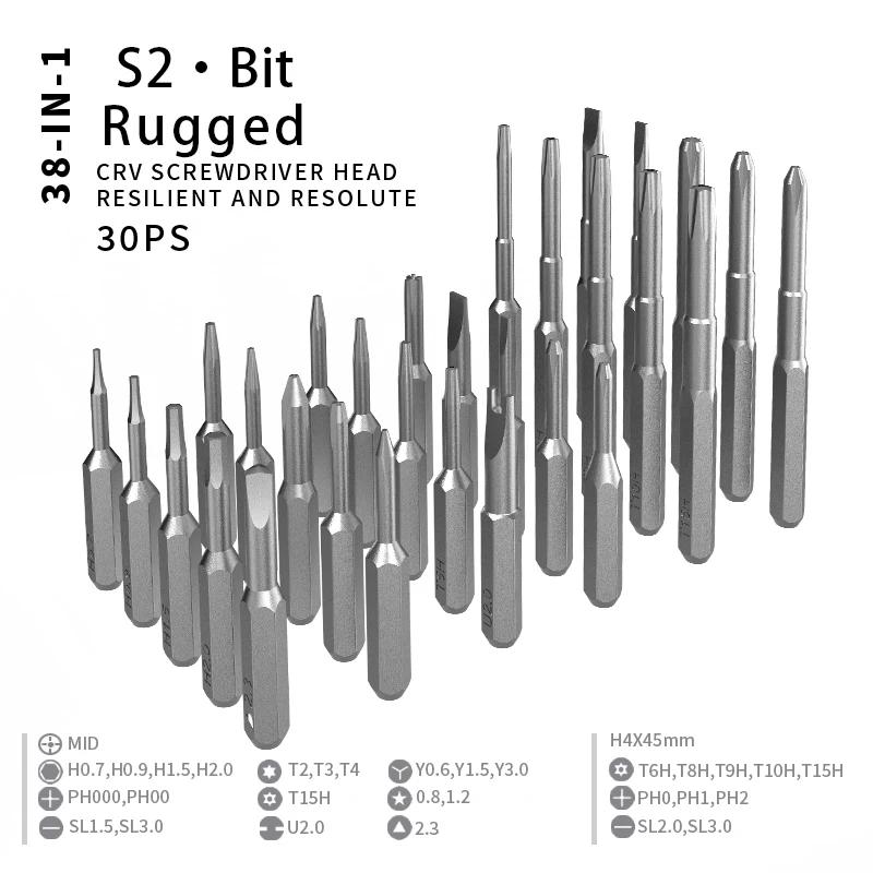 Jeu de tournevis électriques, Kit d'outils électriques de précision rechargeables avec lumière LED 3