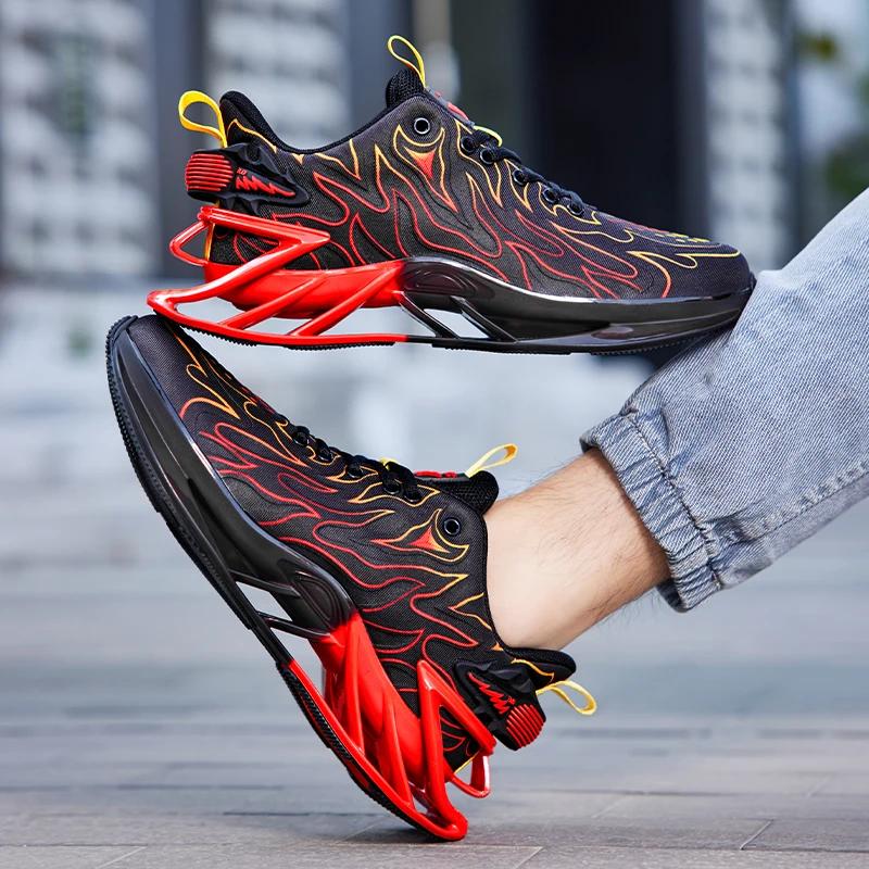 Chaussures de sport décontractées pour hommes, avec absorption des chocs, tendance, rehaussantes, po