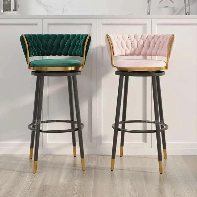 Caractéristique chaises de Bar modernes tabouret de salon nordique chaises de Bar de luxe en plein a