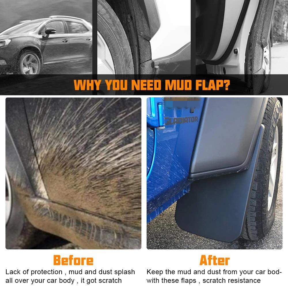 Garde-boue de voiture avant et arrière, protection contre les éclaboussures pour Jeep Wrangler JL Gl