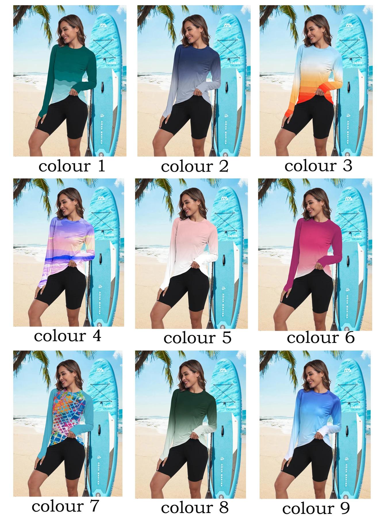 Chemises Solaires à Manches sulfpour Femme, Protection UV, Rash Guard, observateur, vaccage Rapide,