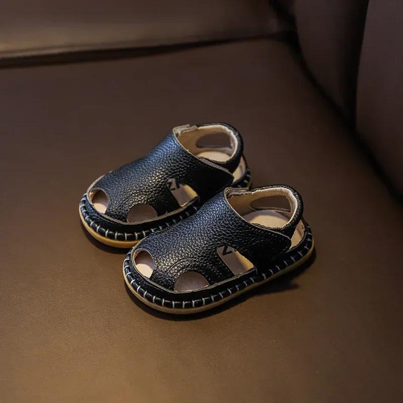 Sandales d'été pour bébés filles et garçons, chaussures Anti-collision pour tout-petits, sandales de