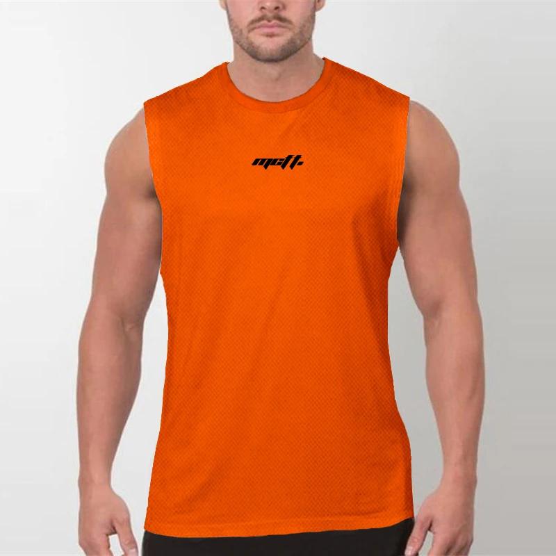 Débardeurs de fitness pour hommes – Marque de mode européenne et américaine – T-shirt de sport sans