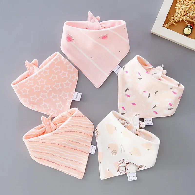 5 pièces bébé salive serviette Triangle écharpe pur coton Bandana imperméable bavoirs nouveau-né gar