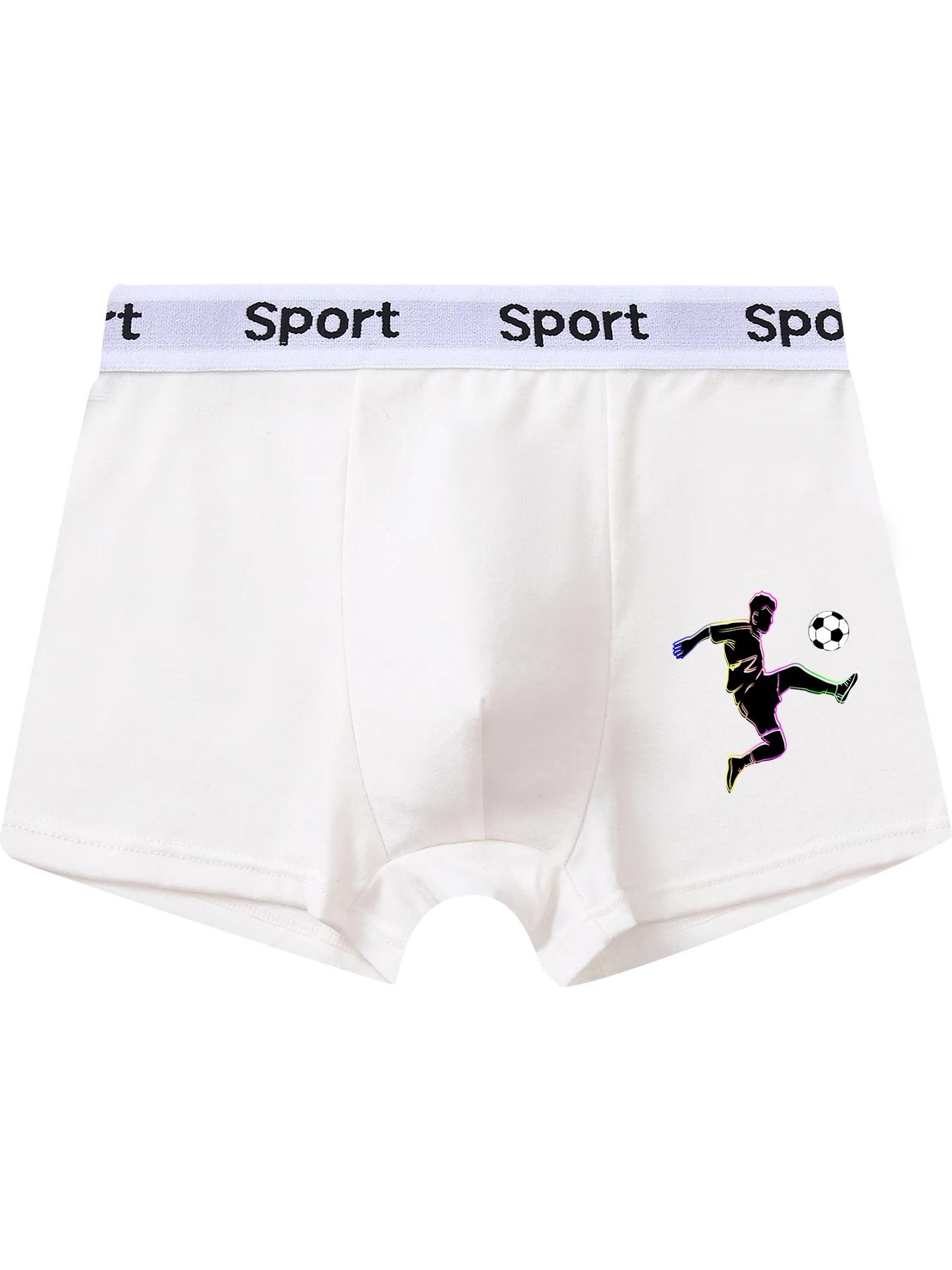 5 pièces mixtes garçons sous-vêtements 8-14 ans doux respirant couleur unie confortable joueur de fo