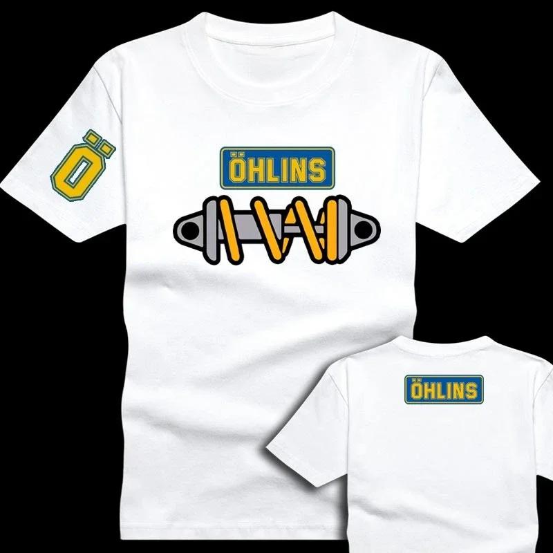Desktop_Amazing t-shirts hommes Ohlins Suspension de choc voiture moto Sport course t-shirt été déco