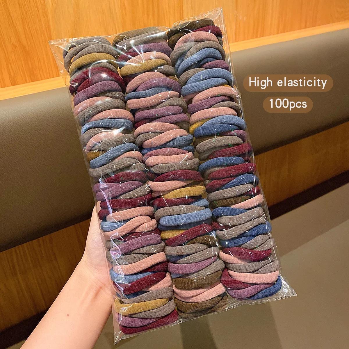 Accessoires pour cheveux de style coréen durables, pilotes 100, FS élevés, bandes élastiques, adapté