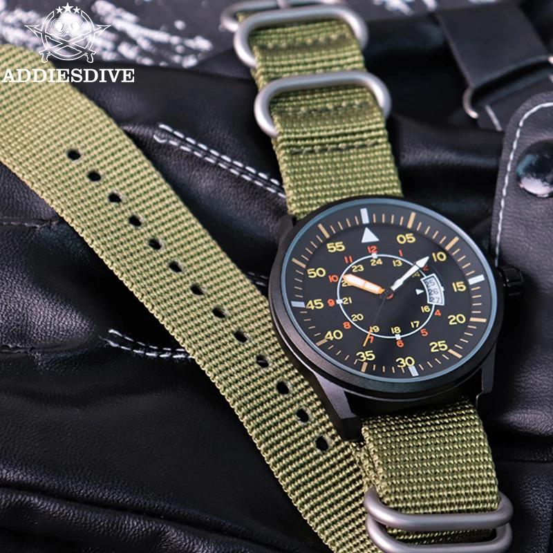 ADDIESDIVE hommes montres de luxe lumineux montres Reloj Hombre 50M étanche Date hommes montre à Qua