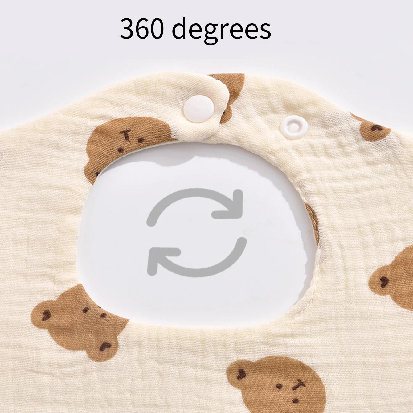 4 bavoirs pour bébé super doux et confortables, adaptés aux âges de 0 à 3 ans, avec boutons dissimul