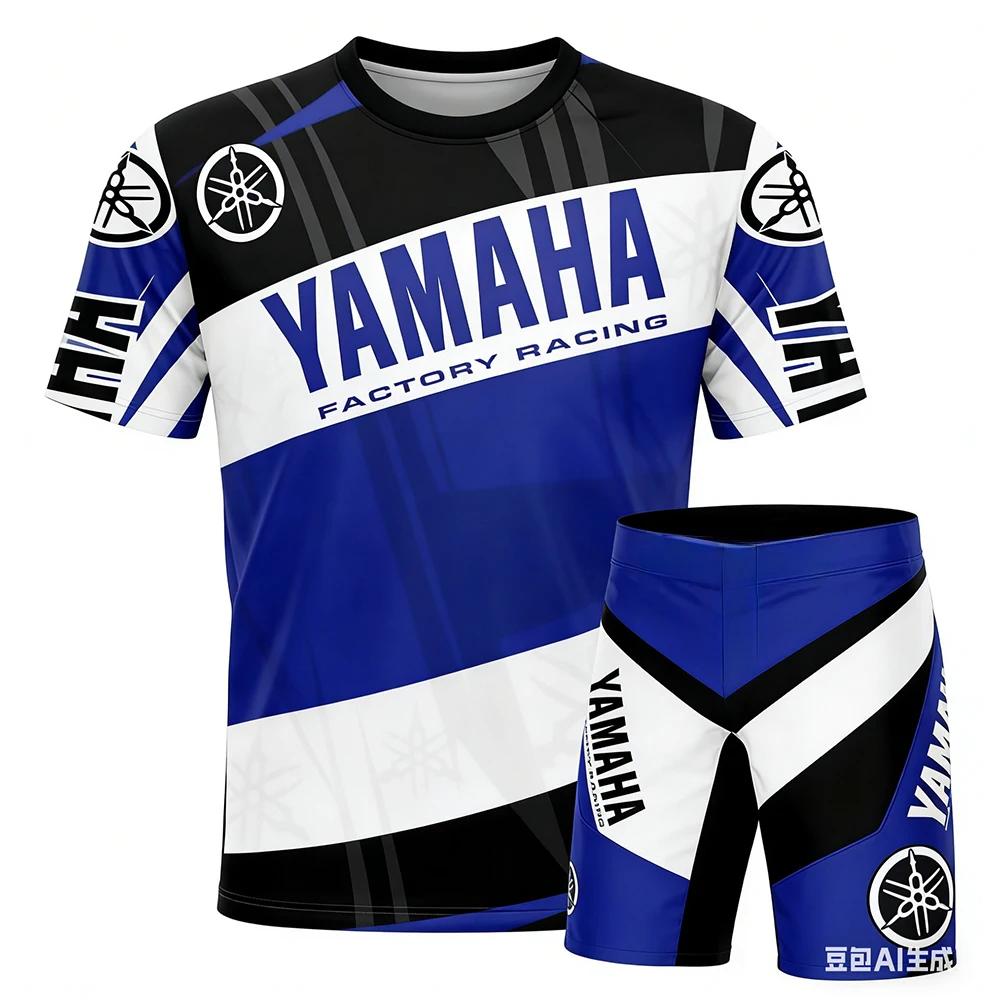 YAMAHA – ensemble de t-shirts de moto pour hommes et femmes, ample, respirant, à séchage rapide, com