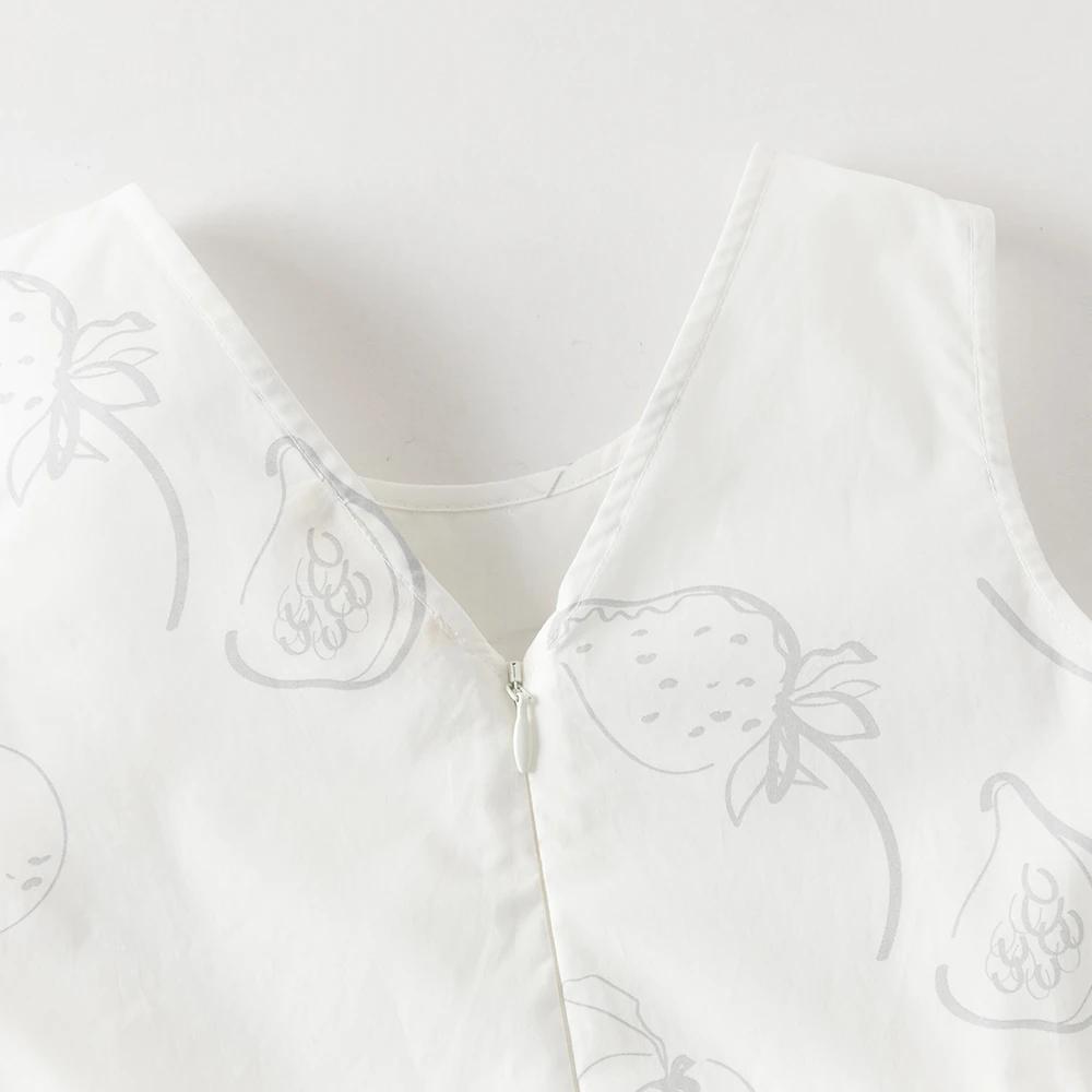 Robes de princesse d'été blanches pour filles Dave Bella, robes de fête imprimées sans manches pour