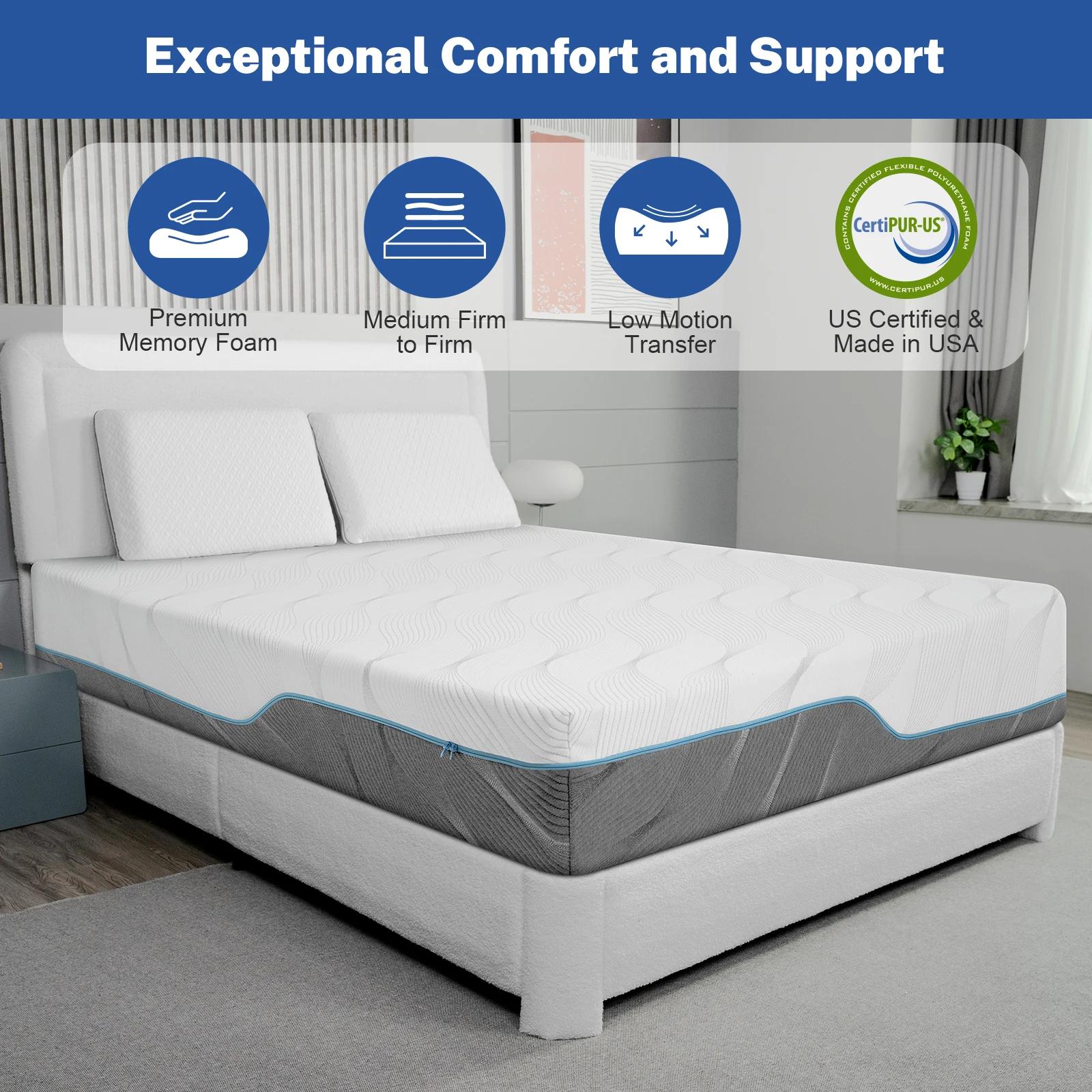 Matelas complet extra ferme Hcore, moyen 8/10 pouces - Matelas rabattable double face extra ferme po
