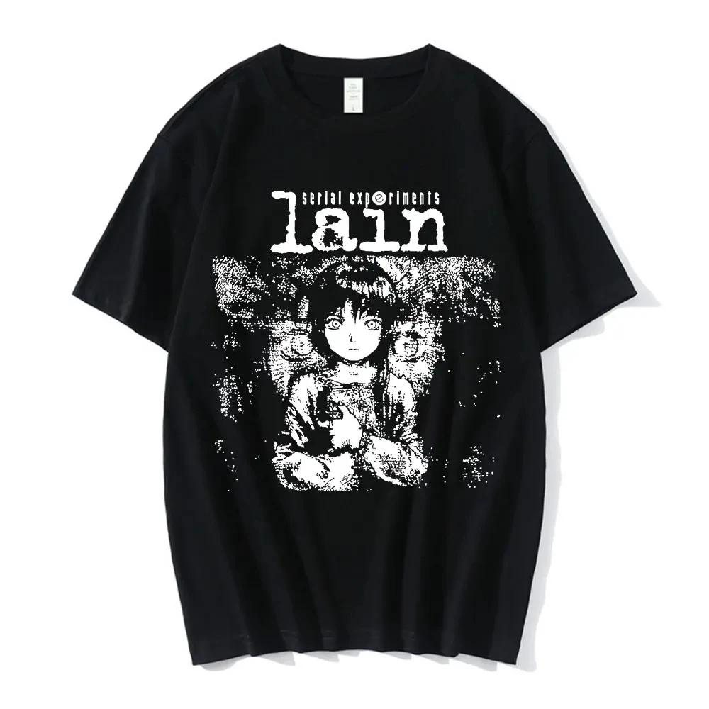 Anime expériences en série Lain T-Shirt hommes femmes graphique t-shirts unisexe Iwakura Manga fille