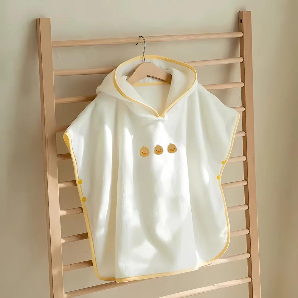 Serviette de bain à capuche en velours de corail doux pour bébé, peignoir pour enfant, mignon, Anima