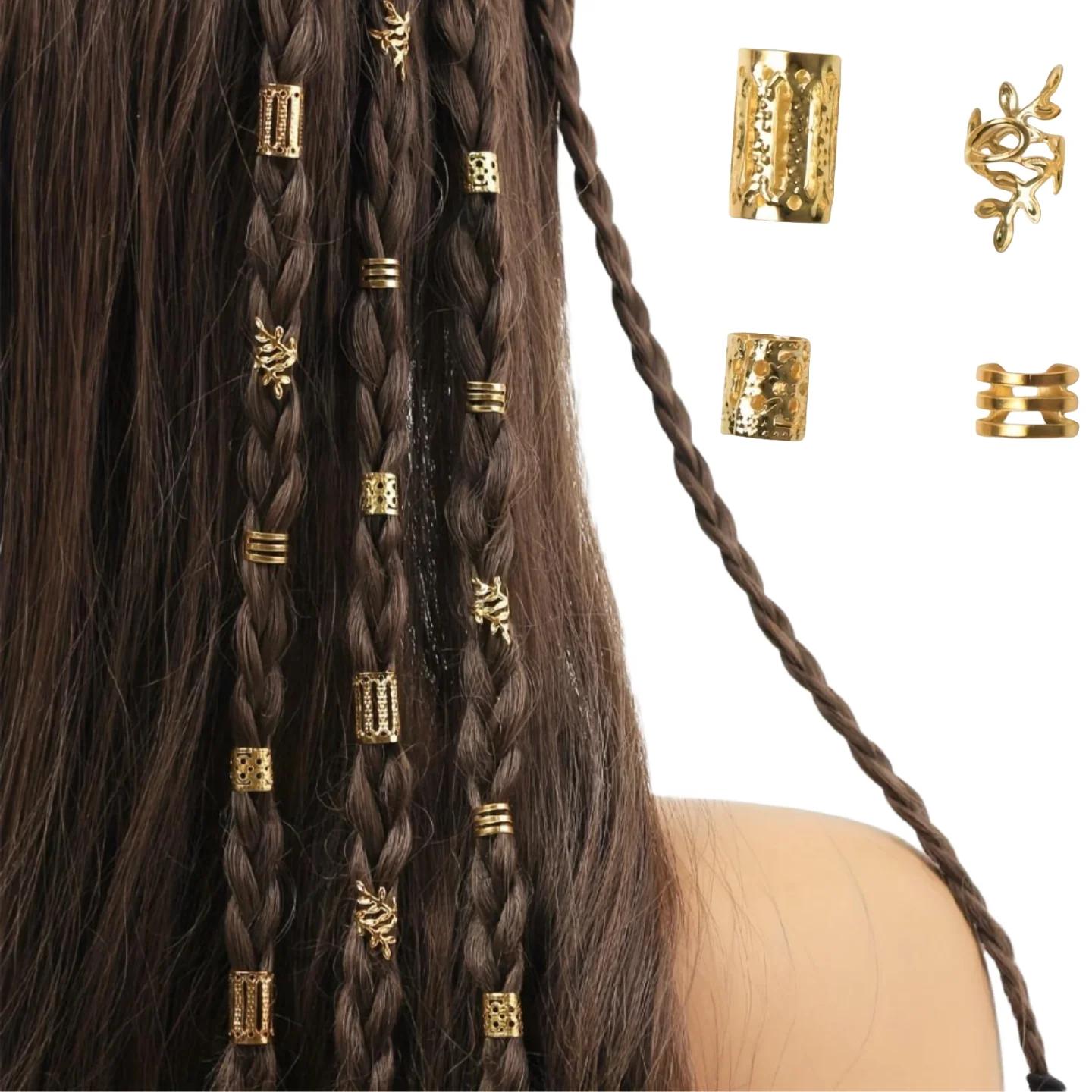 Anneaux de cheveux ajourés élégants pour femmes et filles, accessoires de cheveux DIY, bijoux de che