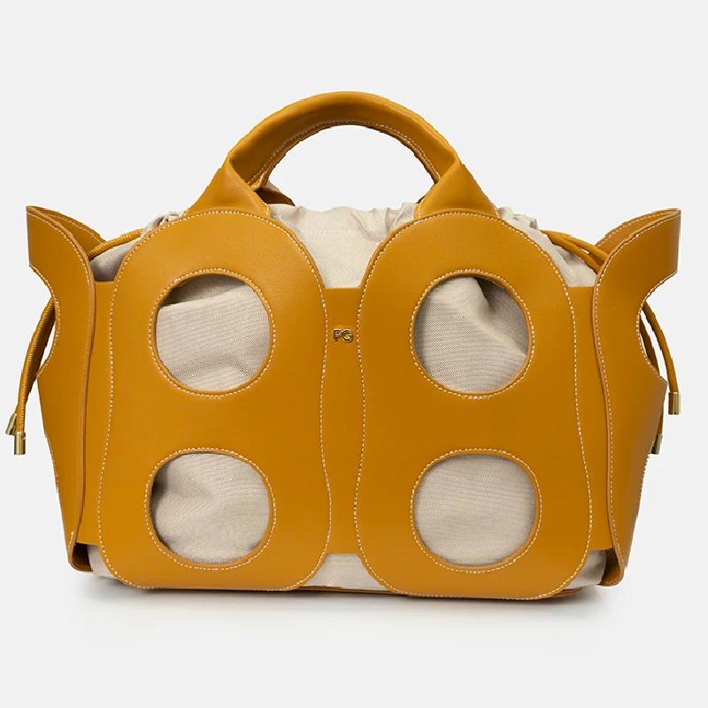 Sac à bandoulière PG pour femme en cuir grainé de qualité supérieure, sac fourre-tout élégant avec d
