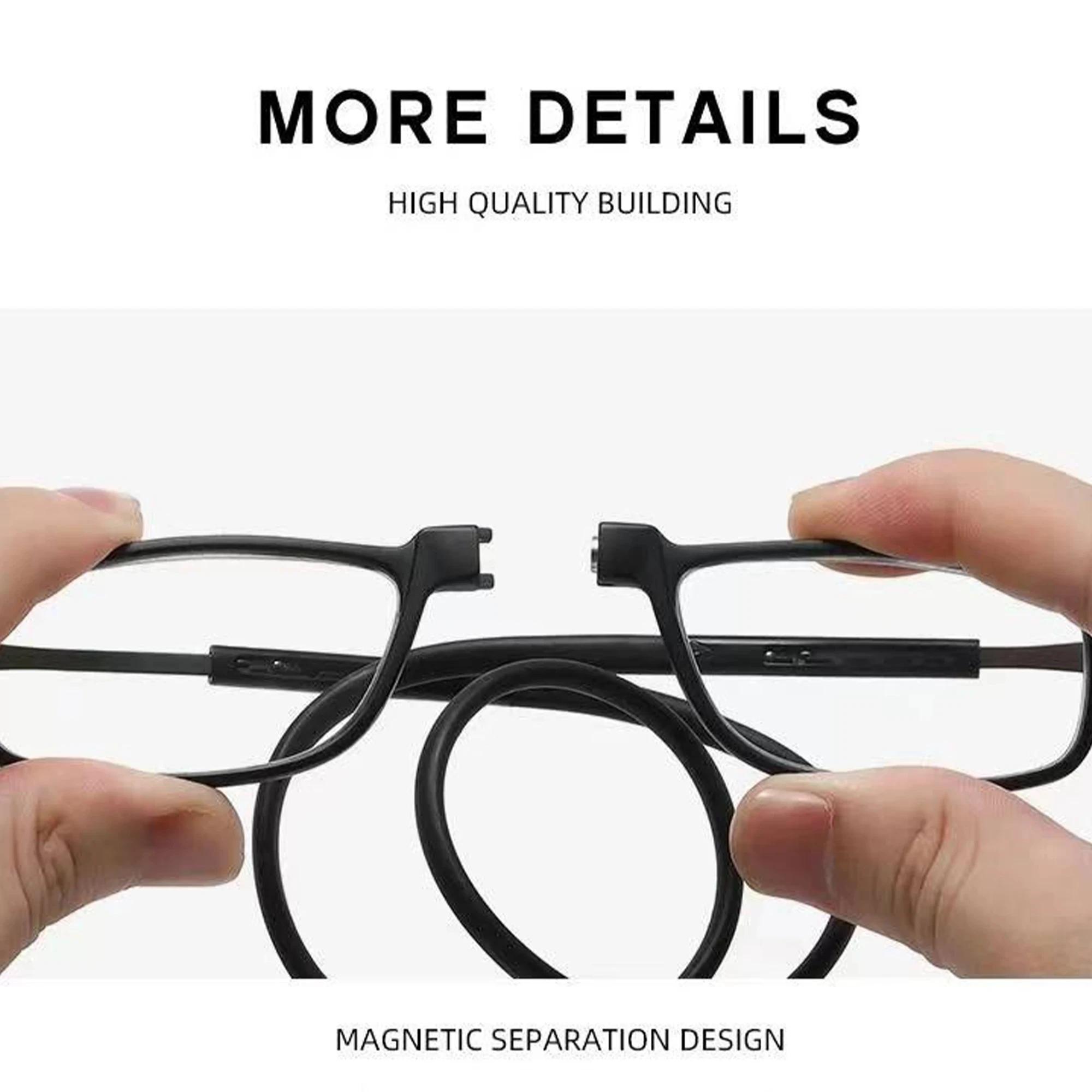 Lunettes de lecture pliantes portables, lunettes presbytes à la mode en résine haute définition
