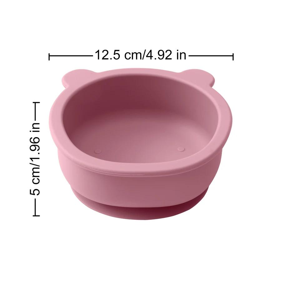 Vaisselle en Silicone pour bébé, ensemble de dîner à aspiration, formation à l'alimentation, article