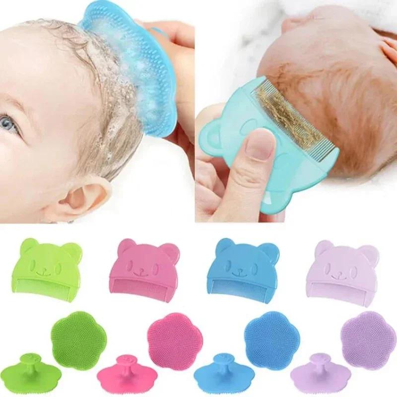 Accessoires de soins pour bébé, peigne à graisse pour tête fœtale, peigne doux pour bain de bébé, fo