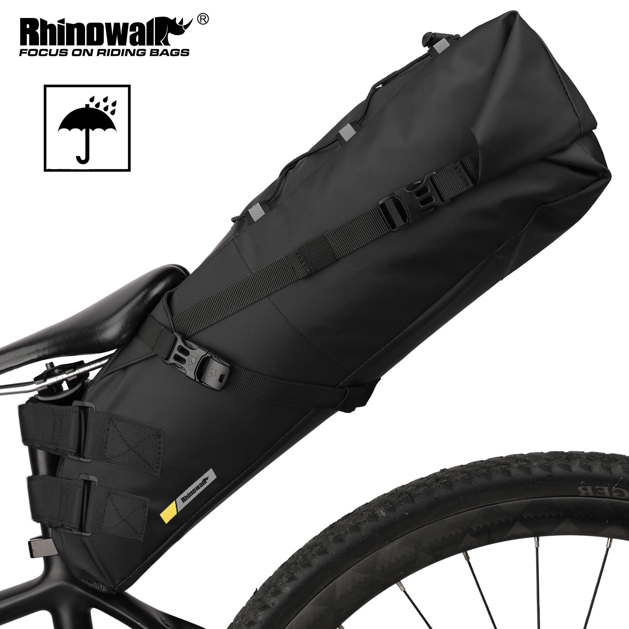 Rhinowalk sac de selle de vélo étanche grande capacité sac de selle de vélo sac arrière pliable de c