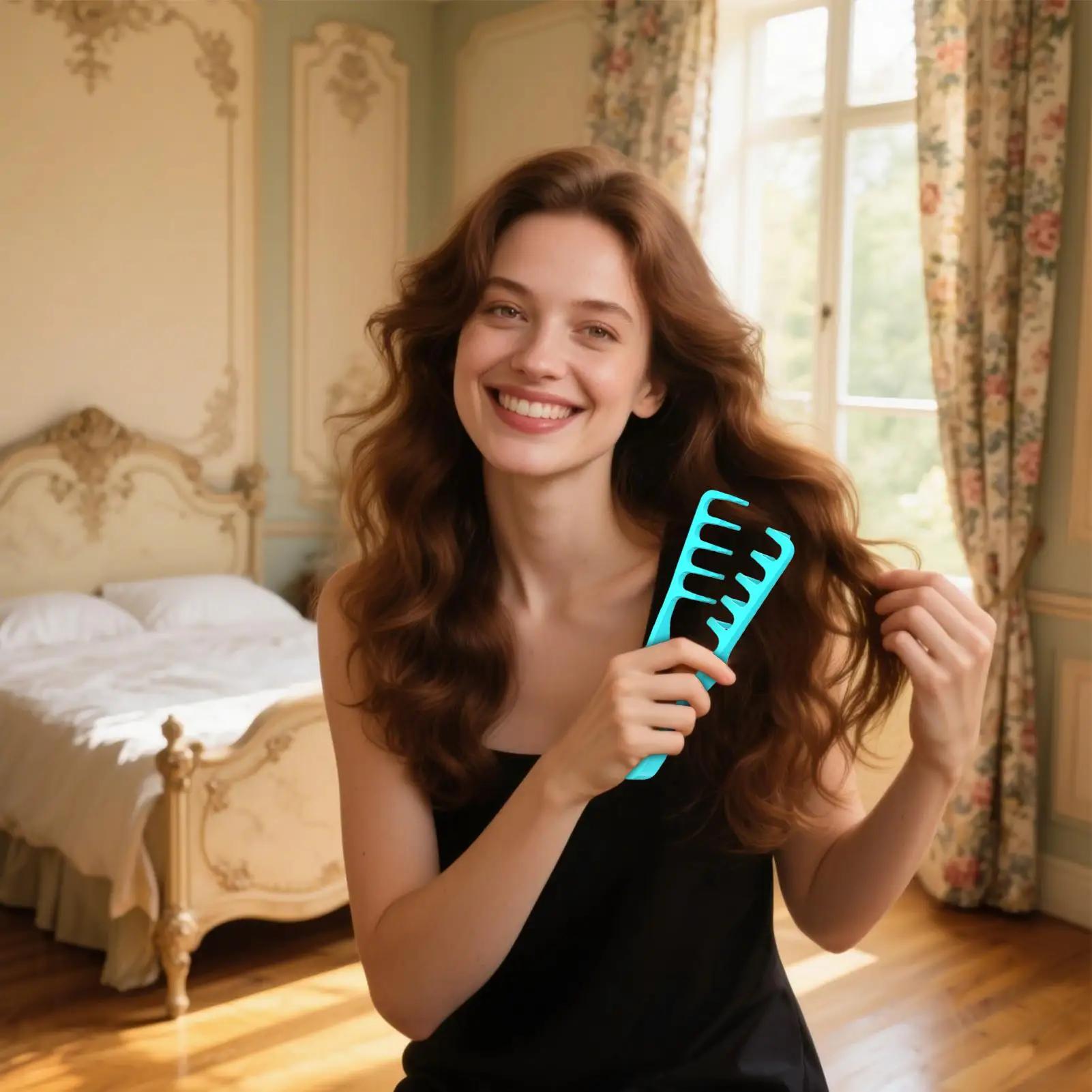 Peigne à dents larges, pour cheveux bouclés, outil de volumisation pour le Volume et le toilettage,