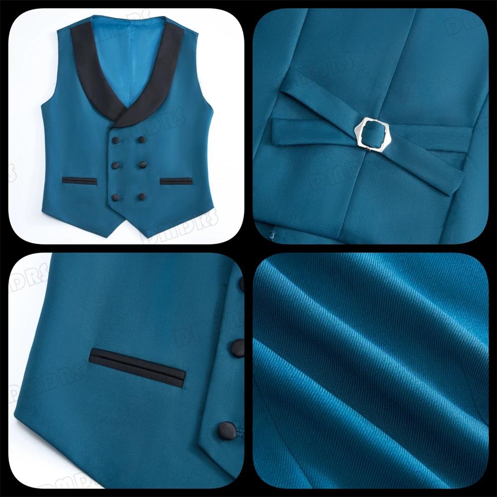 Ensemble de costume formel 4 pièces pour garçon, avec Blazer, gilet, pantalon, nœud papillon, costum