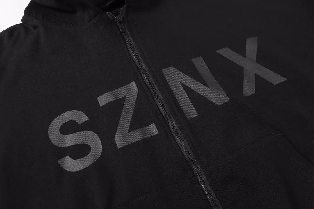 Cardigan noir cartouches Kanye SZNX CREW sweat à capuche avec fermeture éclair hommes femmes meilleu