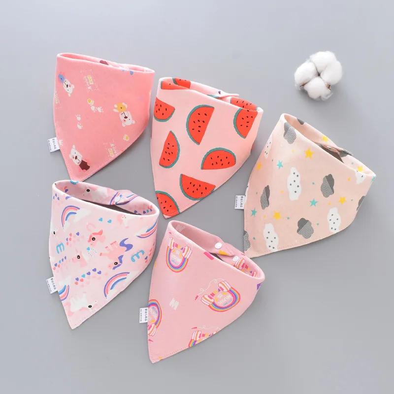 5 pièces bébé salive serviette Triangle écharpe pur coton Bandana imperméable bavoirs nouveau-né gar