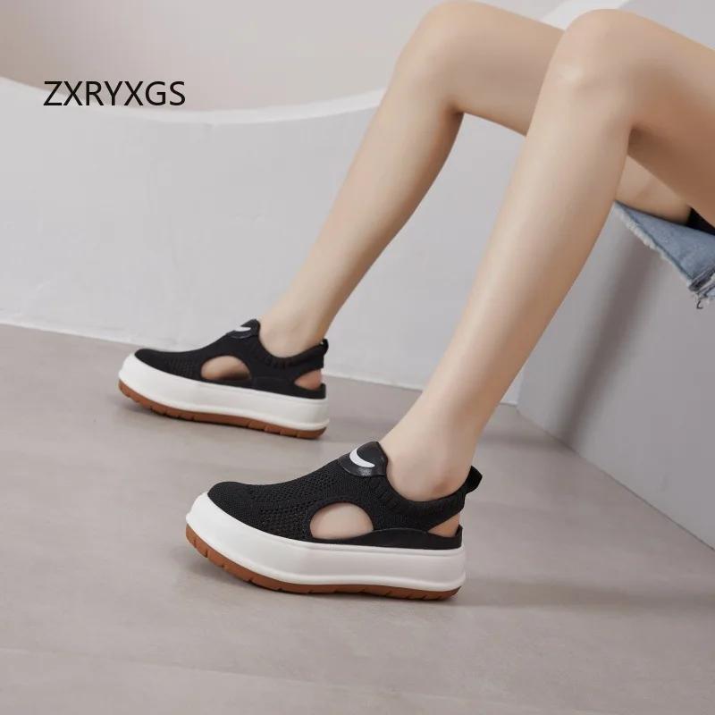 ZXRYXGS 2025 nouvelles baskets d'été sandales femmes maille chaussures décontractées respirantes pla