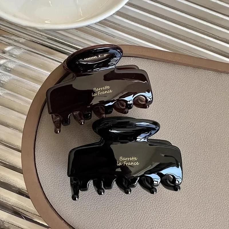 Pinces à cheveux en acétate de 5,5 cm de long, pinces à cheveux rouges pour filles et femmes, pinces