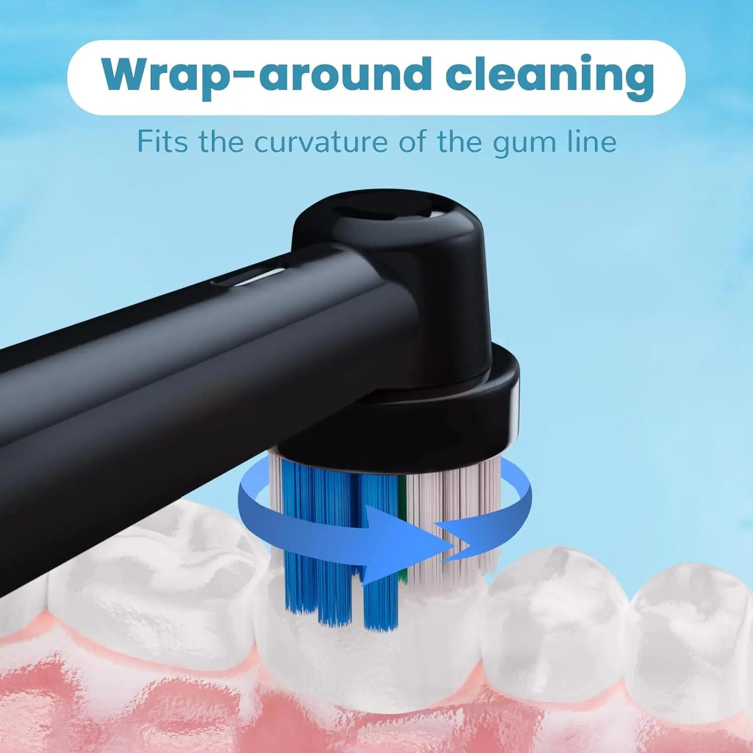 Têtes de brosse à dents de rechange pour brosse à dents Oral B, nettoyage de précision, buses noires