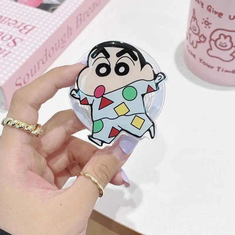 Coque de téléphone pour Couple, Anime Crayon Shin-Chan, avec support, type collé, sans fil, Airbag,