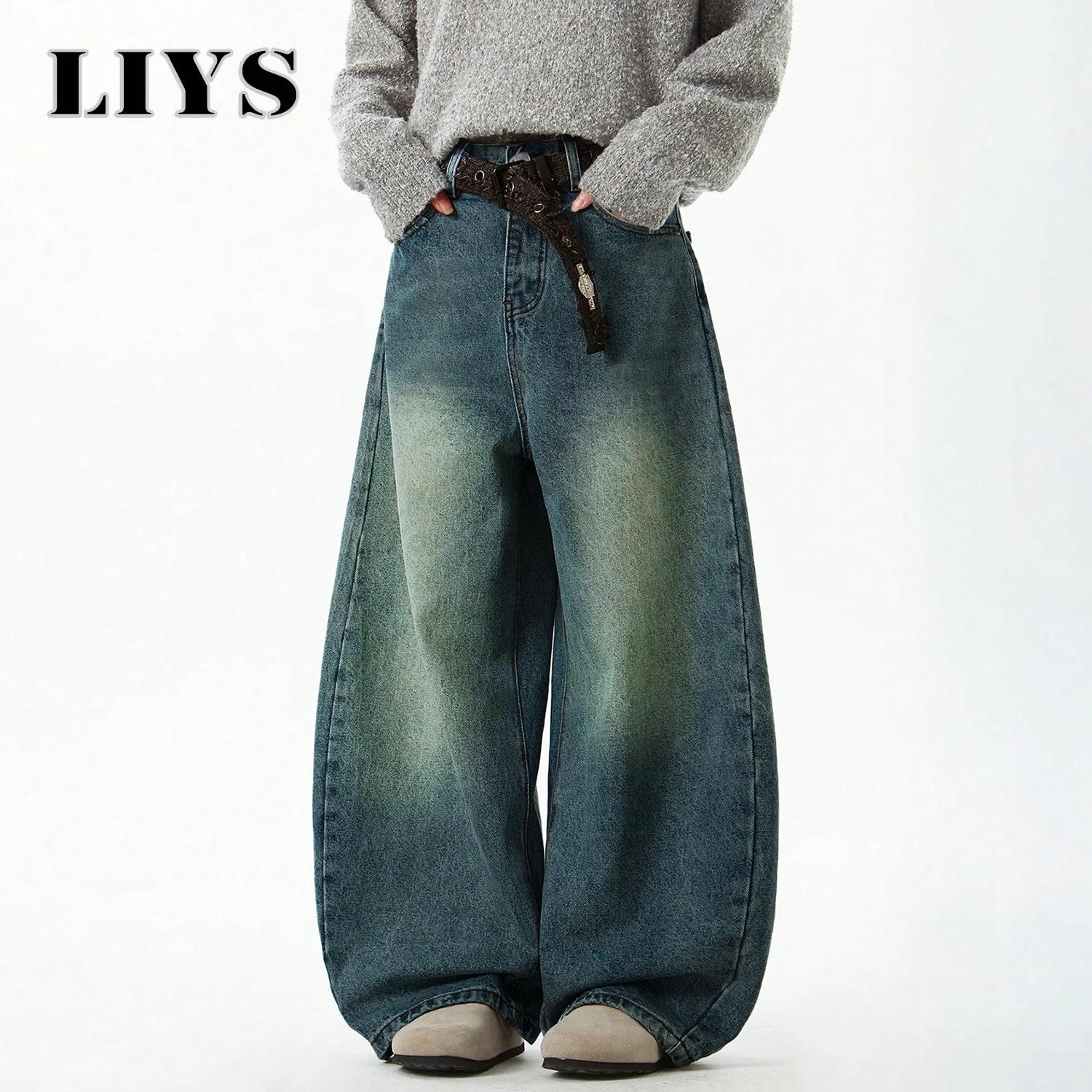 Vêtements pour hommes bleu pantalon en jean à jambes larges jean Baggy Vintage coupe tridimensionnel