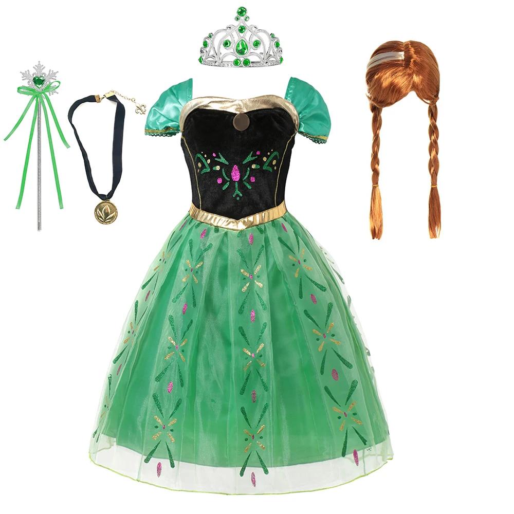 Anna Costume pour enfants fille fantaisie robe de fête d'anniversaire robe de princesse carnaval fêt