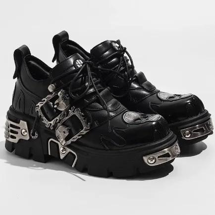 Peau de vache Rock flamme tendance sculpture Punk foncé petit cuir crâne conception bas gothique à s