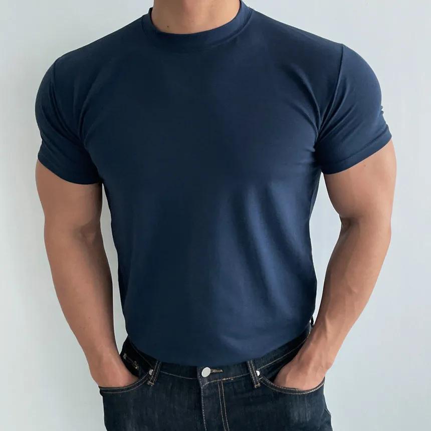 T-shirt d'Entraînement à Manches Courtes pour Homme, Haute artificiel asticité, Coton Respirant, vac