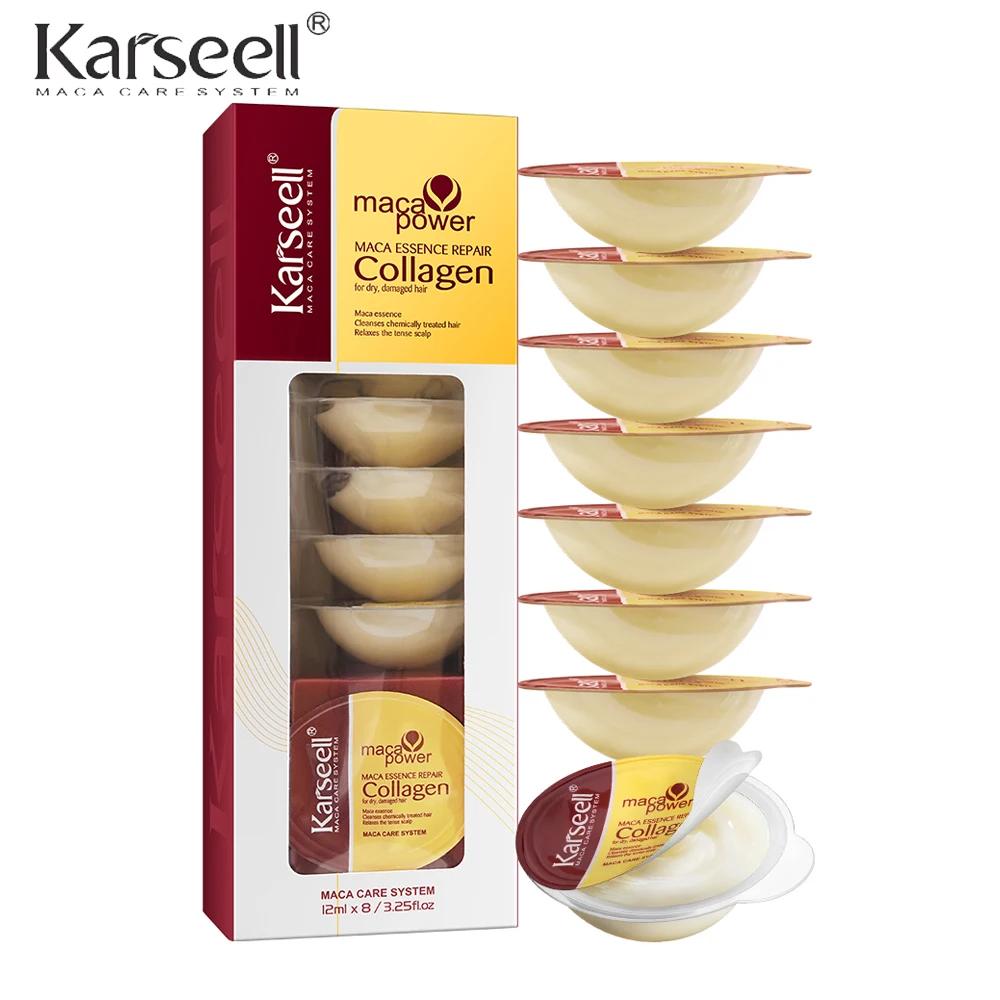 Karseell 8 Pack masque capillaire au collagène pour cheveux secs et endommagés huile d'argan taille