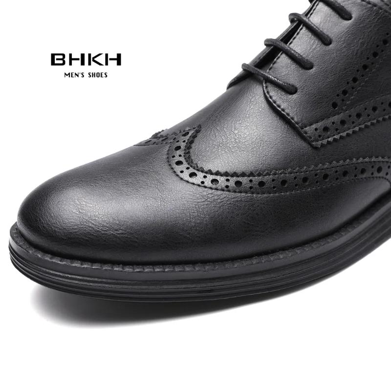 BHKH 2025 chaussures habillées en cuir véritable confortables hommes chaussures décontractées intell