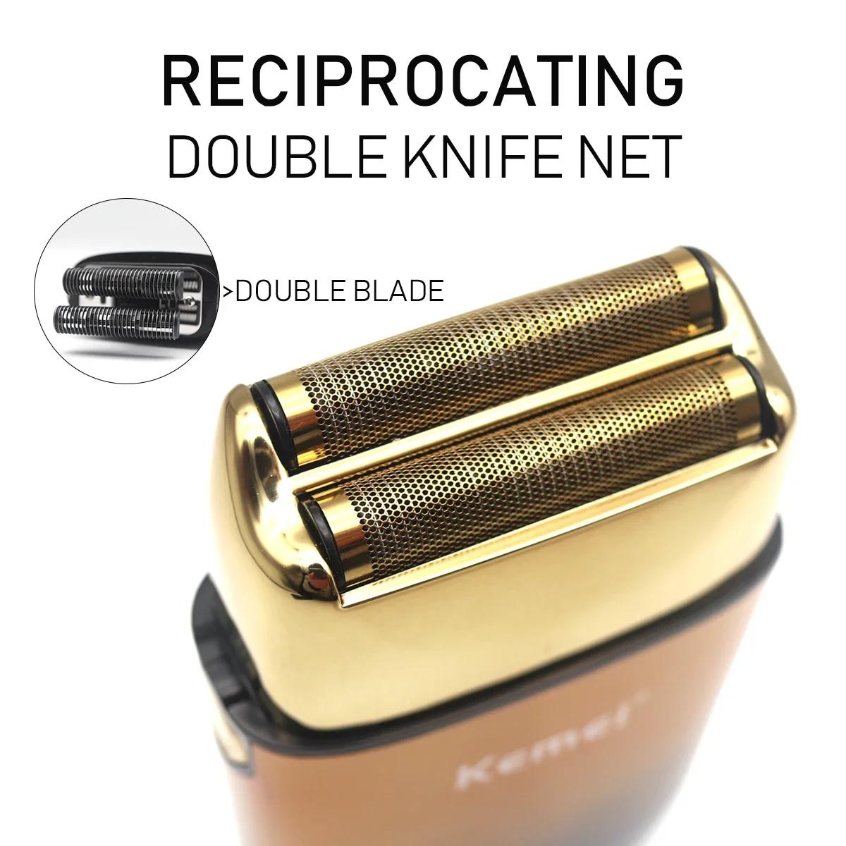 Kemei-KM-TX10 Machine à raser professionnelle pour hommes-lames à double feuille détachables USB cha