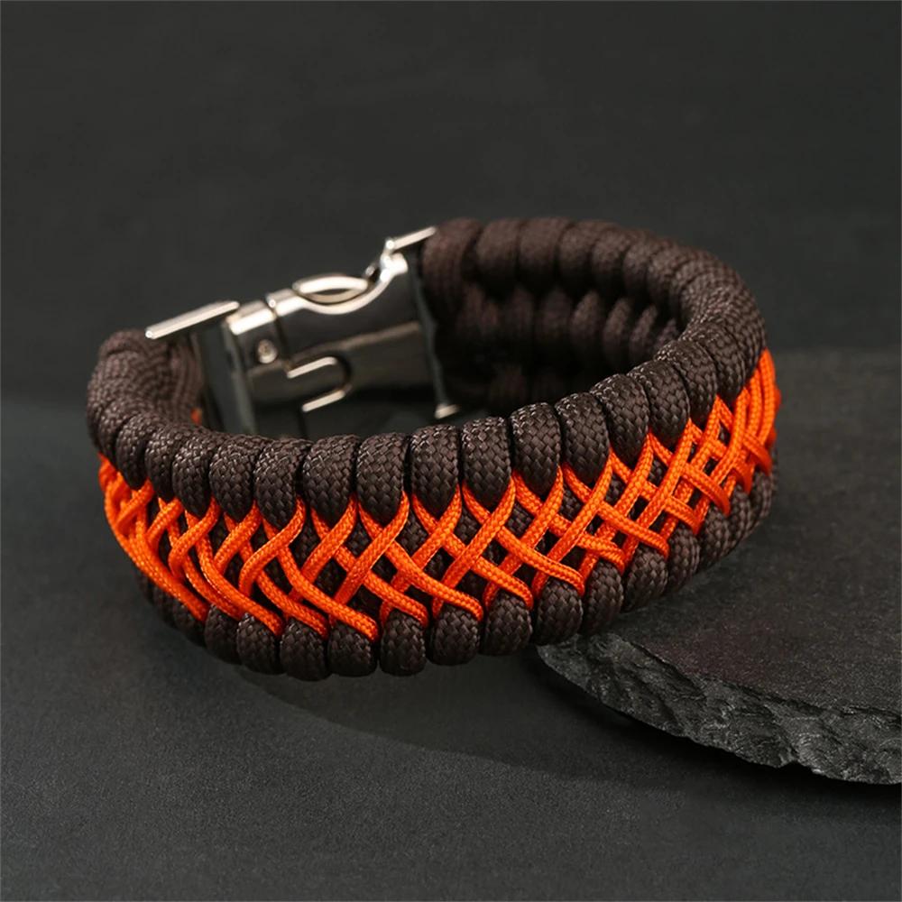 Bracelet paracorde fait à la main à 7 cœurs pour hommes, survie en plein air, Camping, corde d'urgen