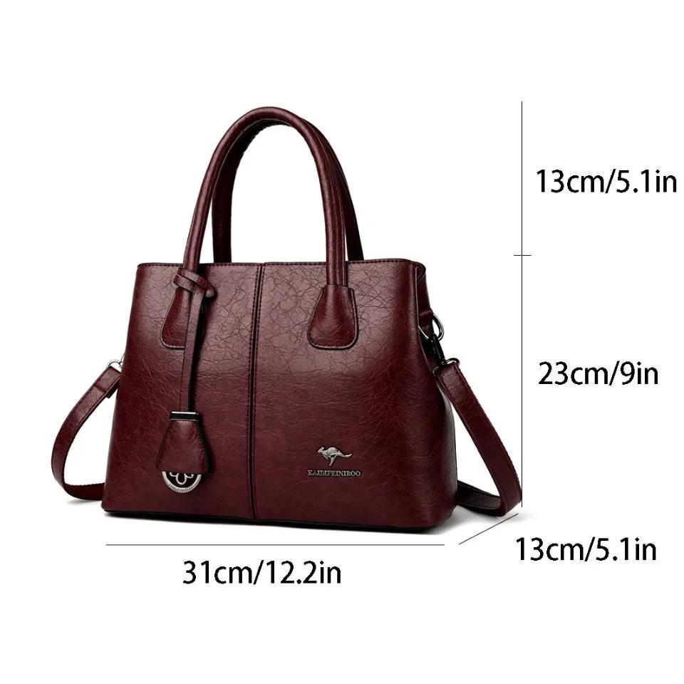 Sacs à main en cuir souple de marque authentique pour femmes, grands sacs fourre-tout, sacs à bandou