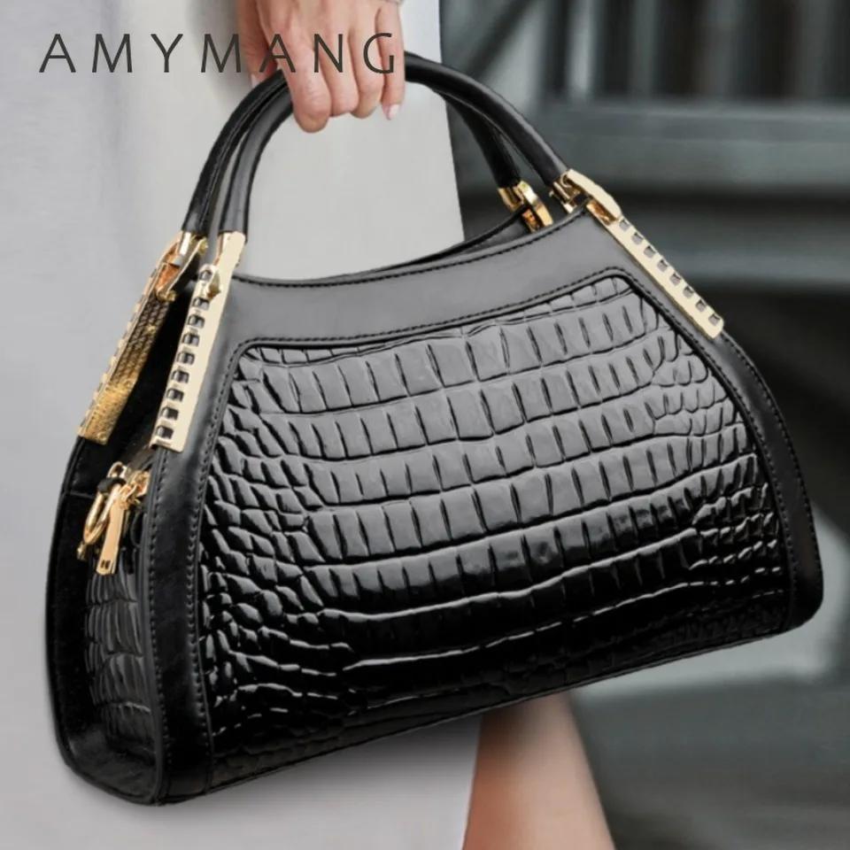 Alligator cuir verni épaule bandoulière sacs à main pour femmes marque de luxe sacs à main femmes sa