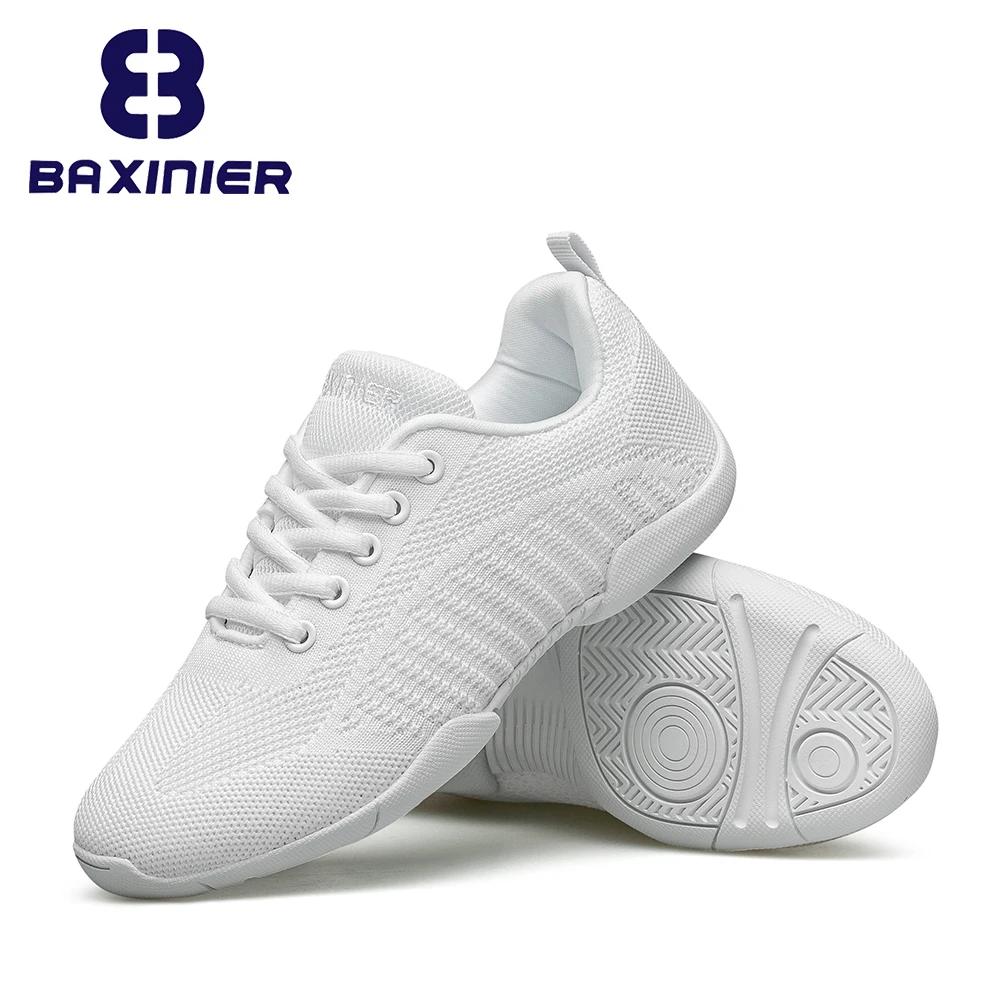 BAXIN16-Girls Cheer Shoes for Women, White Cheerleading Dance Sneakers, Youth Shool, Walking Shoes,