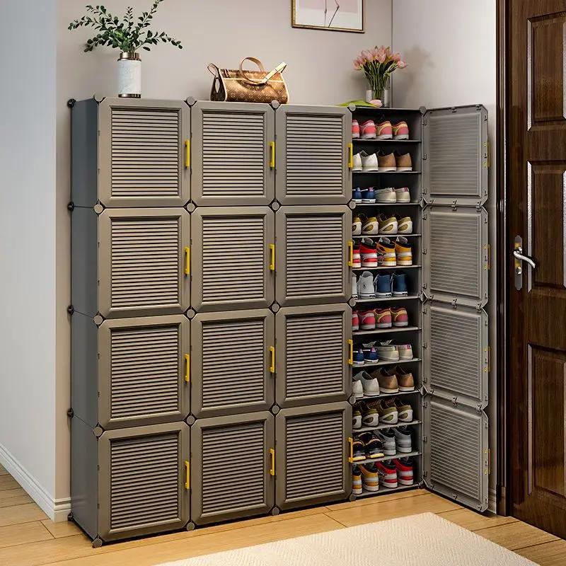 Étagère de rangement à assembler pour chambre à coucher et salon, multicouche, haute capacité, anti-