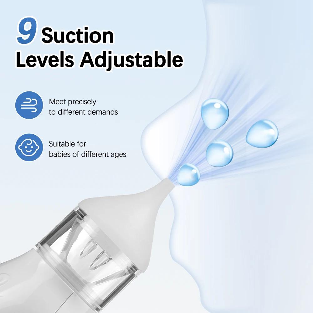 Aspirateur Nasal électrique pour bébé, ventouse de nez pour bébé et tout-petit, nettoyeur de nez Rec