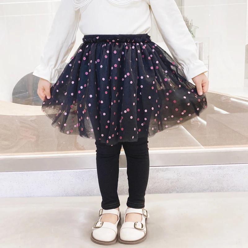 Leggings en dentelle pour filles, jupe-pantalon princesse, vêtements d'été et d'automne, pour bébés,